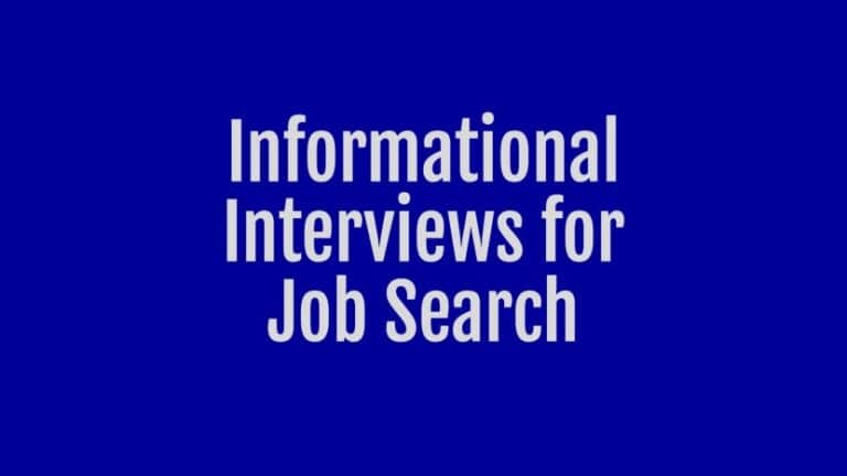informational interviews for job search