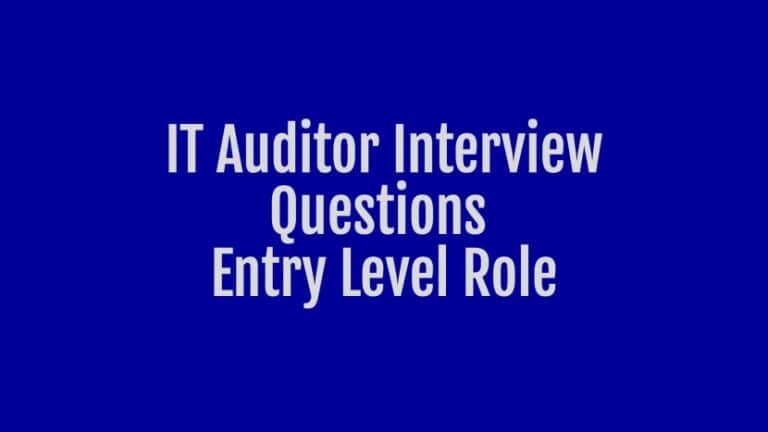 it auditor interview questions entry level role
