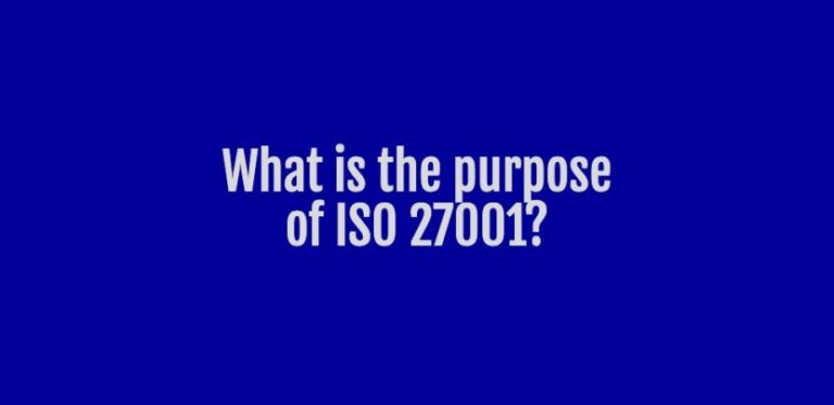what is the purpose of iso 27001